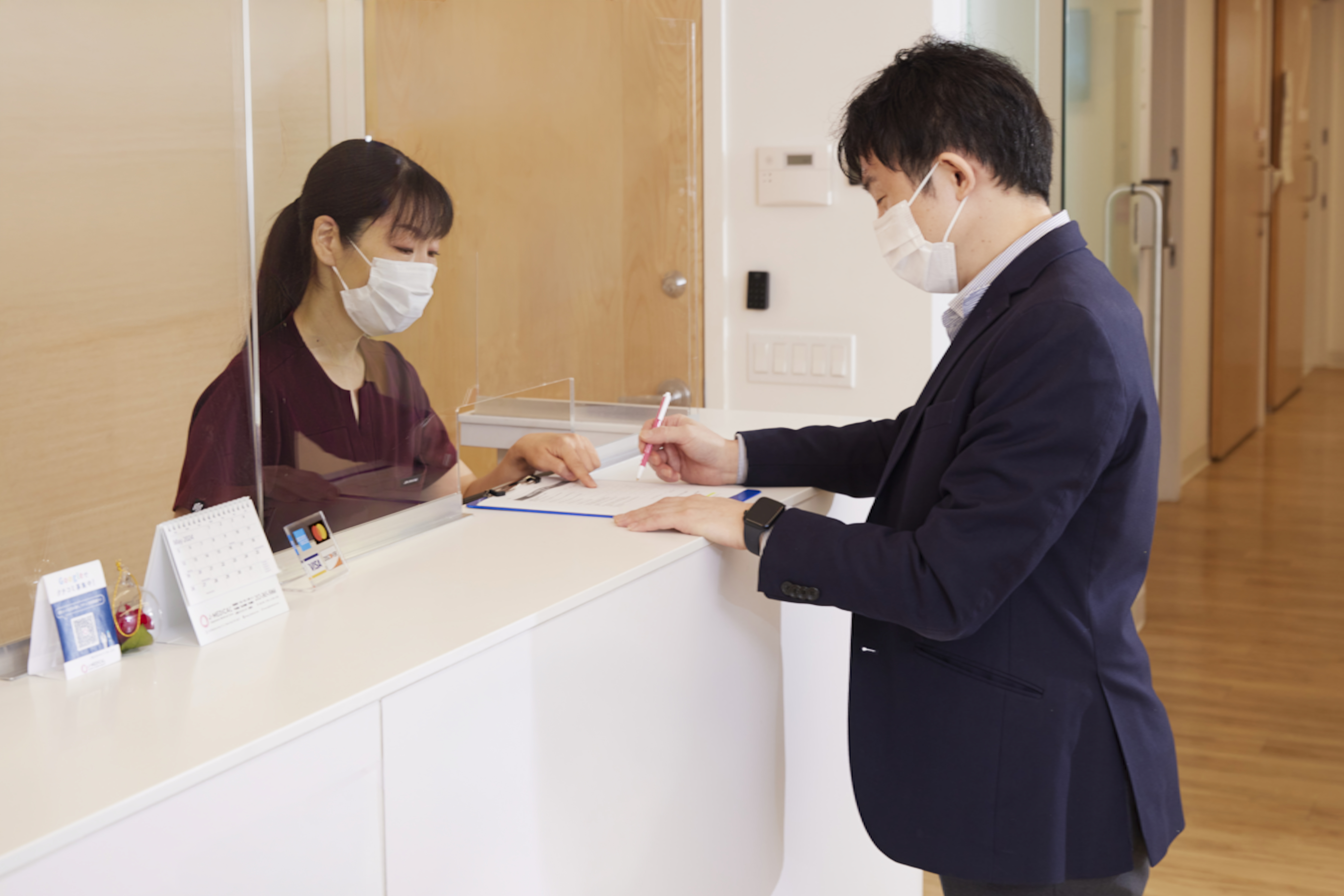 受付でのご案内